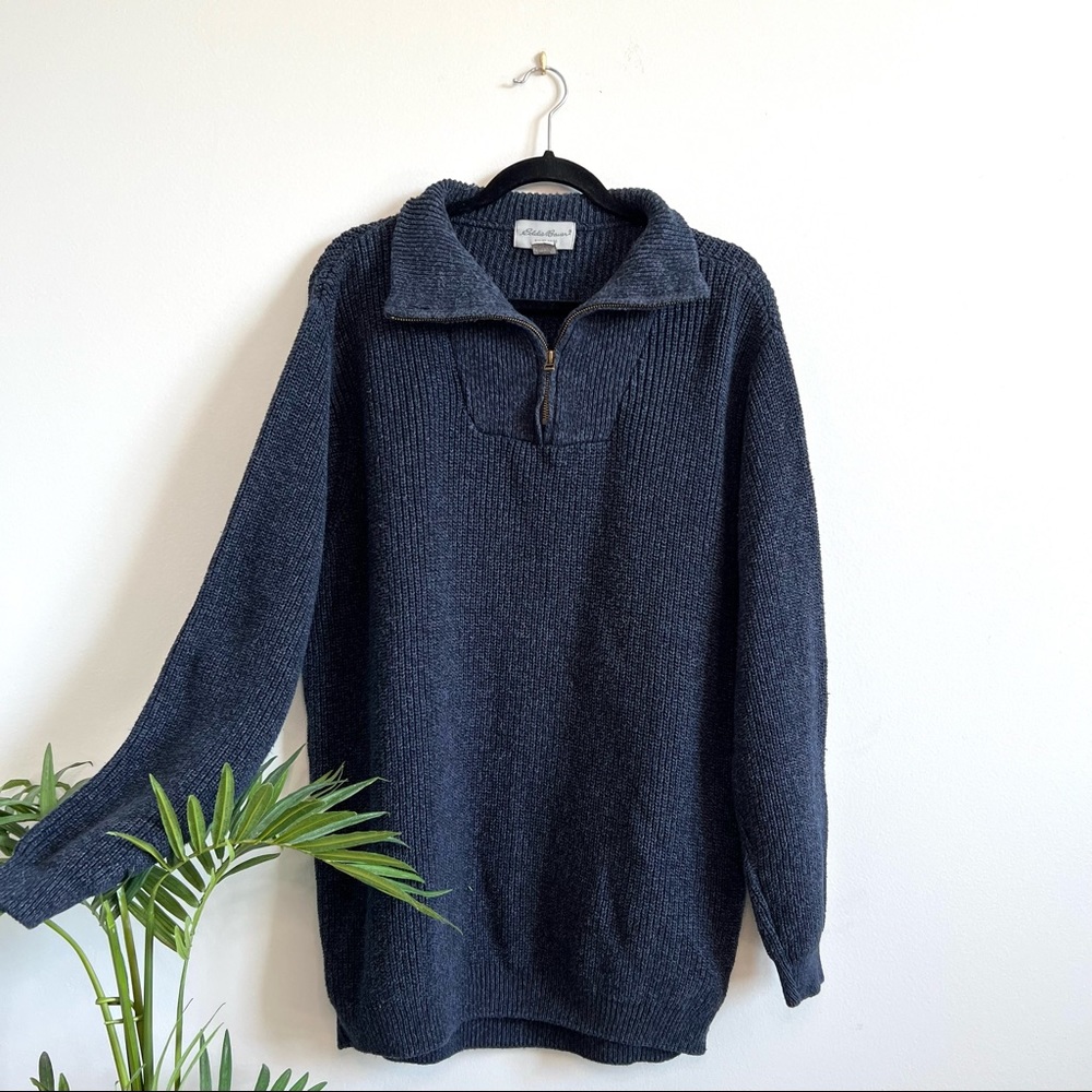 EDDIE BAUER Knit Pullover in Navy Blue